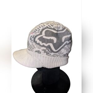 Fox Racing Motocross White and Gray Knit Cap with Logo